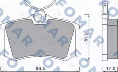 FOMAR FRICTION fo448181 -  Комплект тормозных колодок, дисковый тормоз